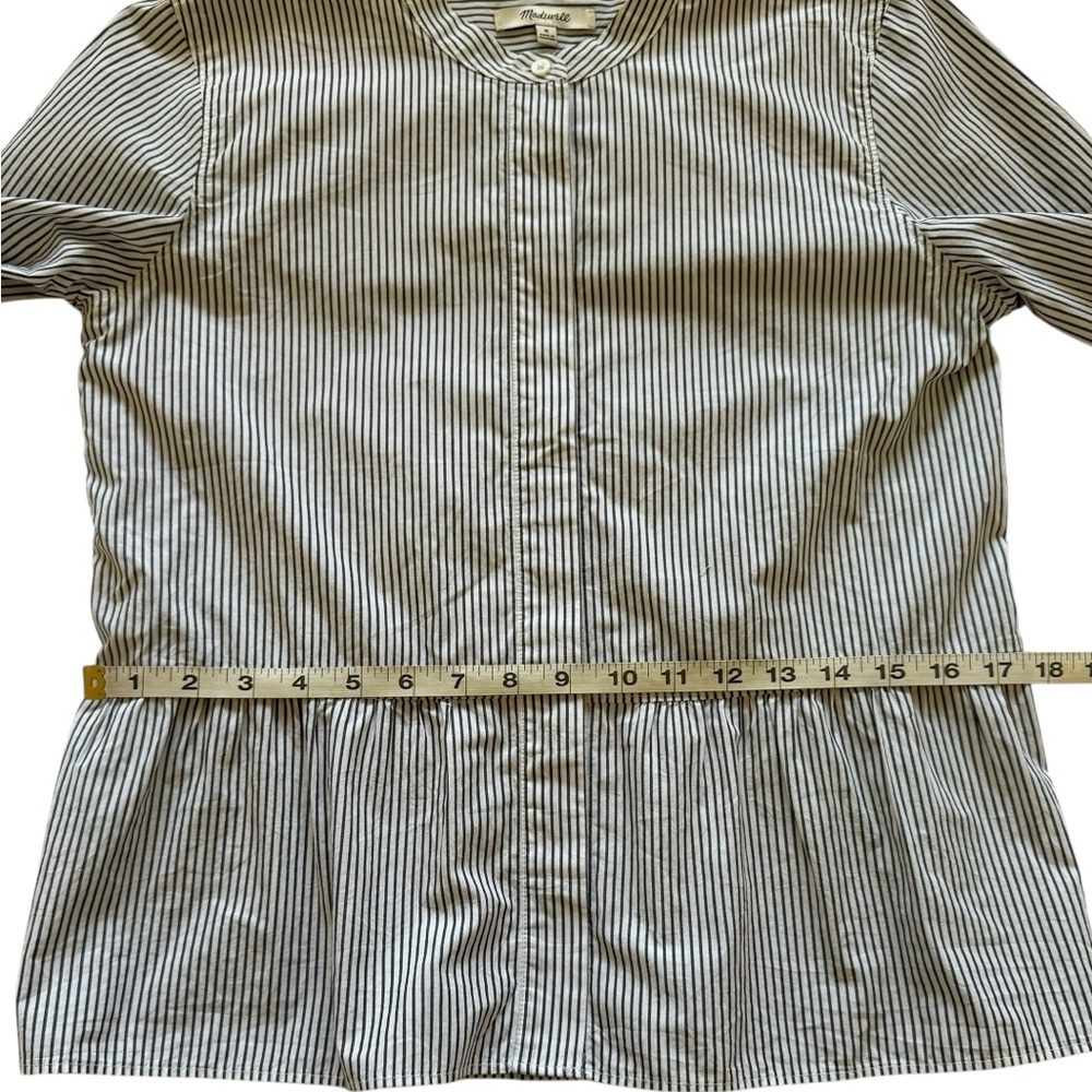 Madewell Lakeside Striped Peplum Blouse - Picture 10 of 15